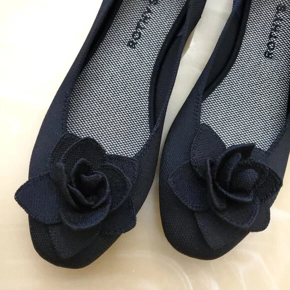 Rothy's The Petal Square Women's Slip On Flat in Black Size 12 - Picture 3 of 12